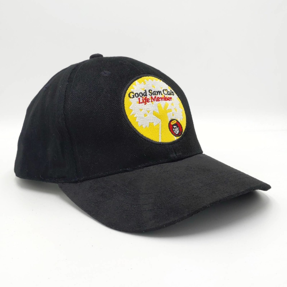 Good Sam Club Life Member Cotton Suede Trucker Hat Baseball Cap RV Campers Black